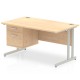 Rayleigh Cantilever Straight Desk with Fixed Pedestal